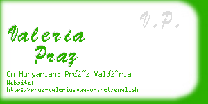 valeria praz business card